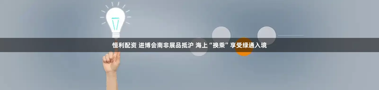 恒利配资 进博会南非展品抵沪 海上“换乘”享受绿通入境